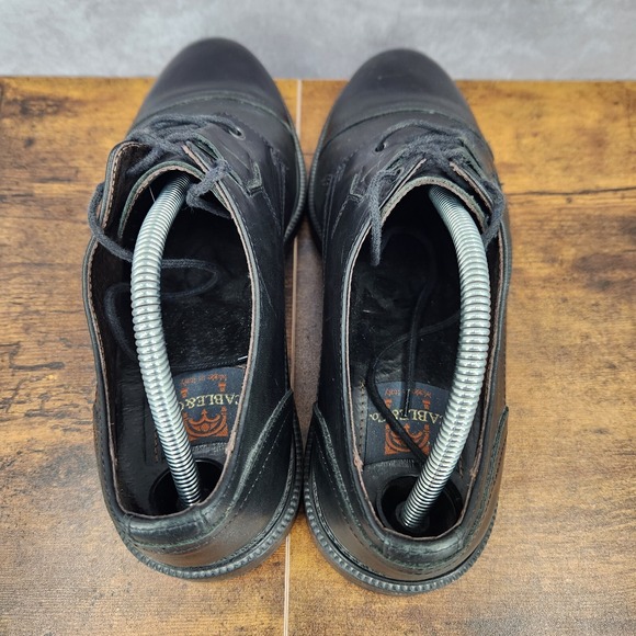Cable‎ & Co. Oxford Shoes Mens 9 Black Leather Cap Toe Dress Shoes Italy main image 5